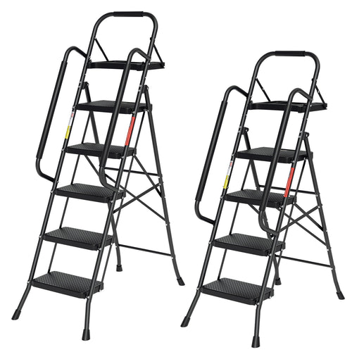 Folding Ladder 4 Steps/5 Steps with Removable Armrests | Bowlift