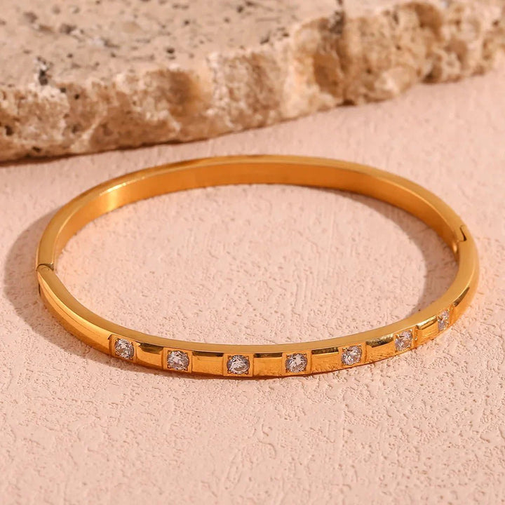 BowLift | Diamond Accented Gold Cuff Bracelet