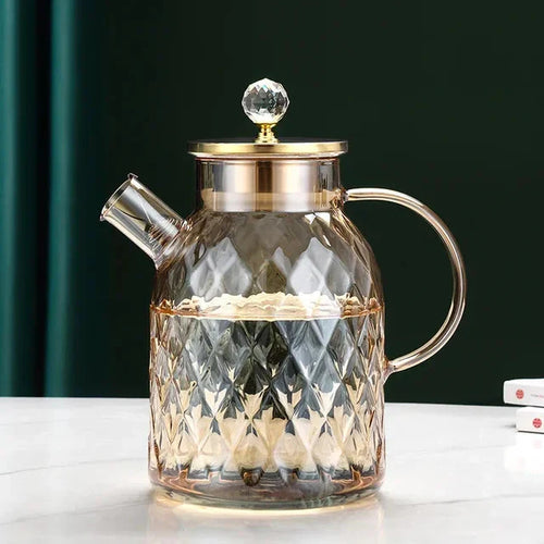 Diamond Type Glass Water Kettle Creative Glass Kettle Bottle | Bowlift