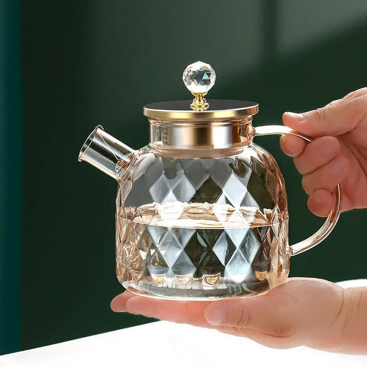 Diamond Type Glass Water Kettle Creative Glass Kettle Bottle | Bowlift