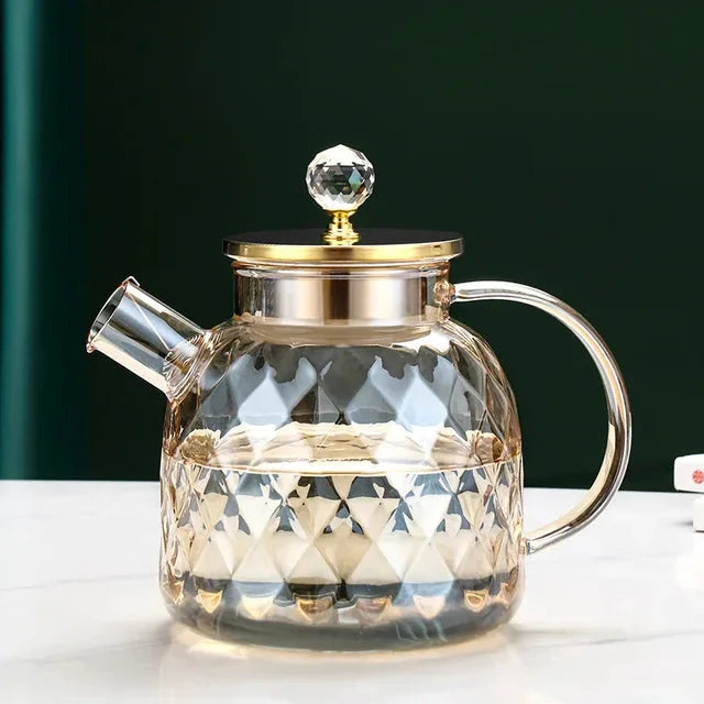 Diamond Type Glass Water Kettle Creative Glass Kettle Bottle | Bowlift