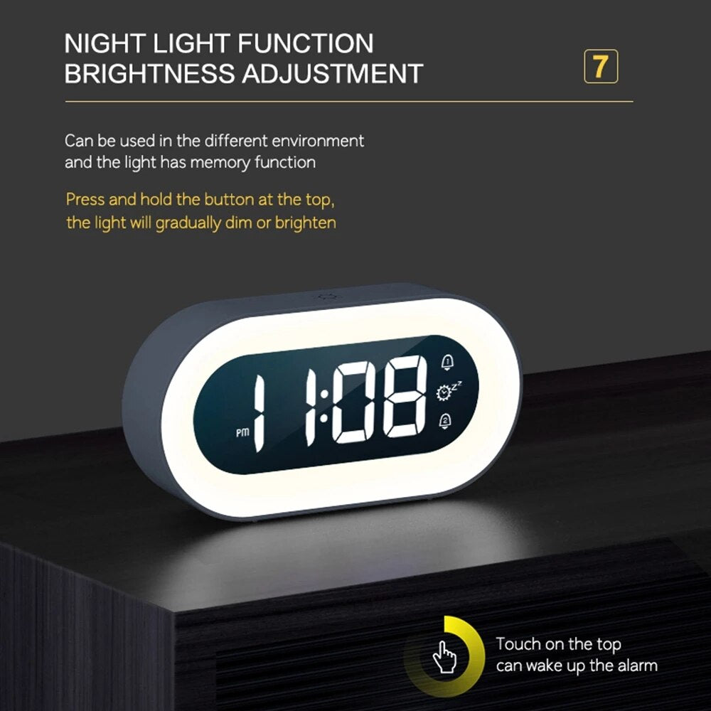 BowLift | Digital Alarm Clock with Nightlight – Lumino
