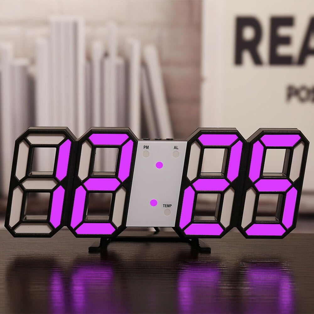 BowLift | Wall Clock with LED Display and Alarm