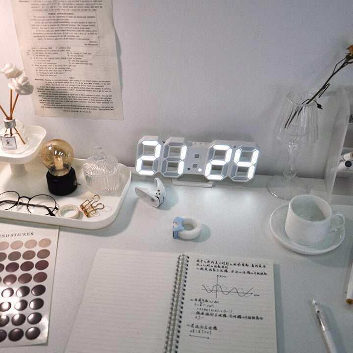 BowLift | Wall Clock with LED Display and Alarm