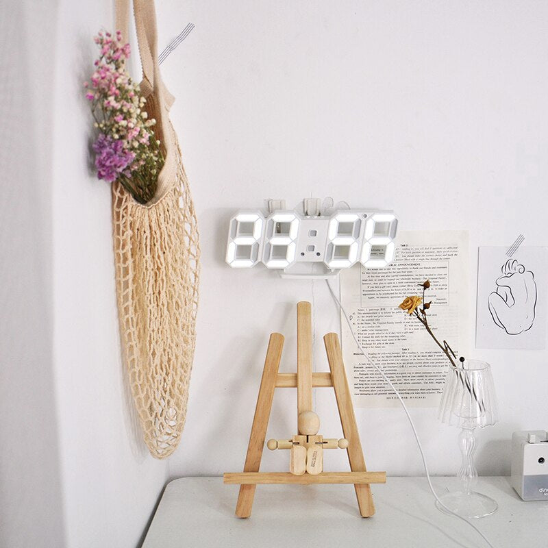 BowLift | Wall Clock with LED Display and Alarm