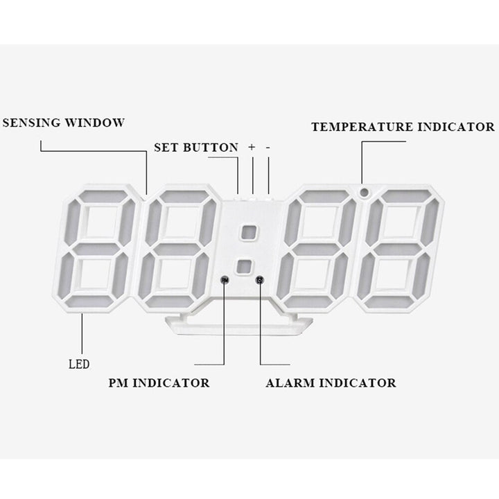 BowLift | Wall Clock with LED Display and Alarm