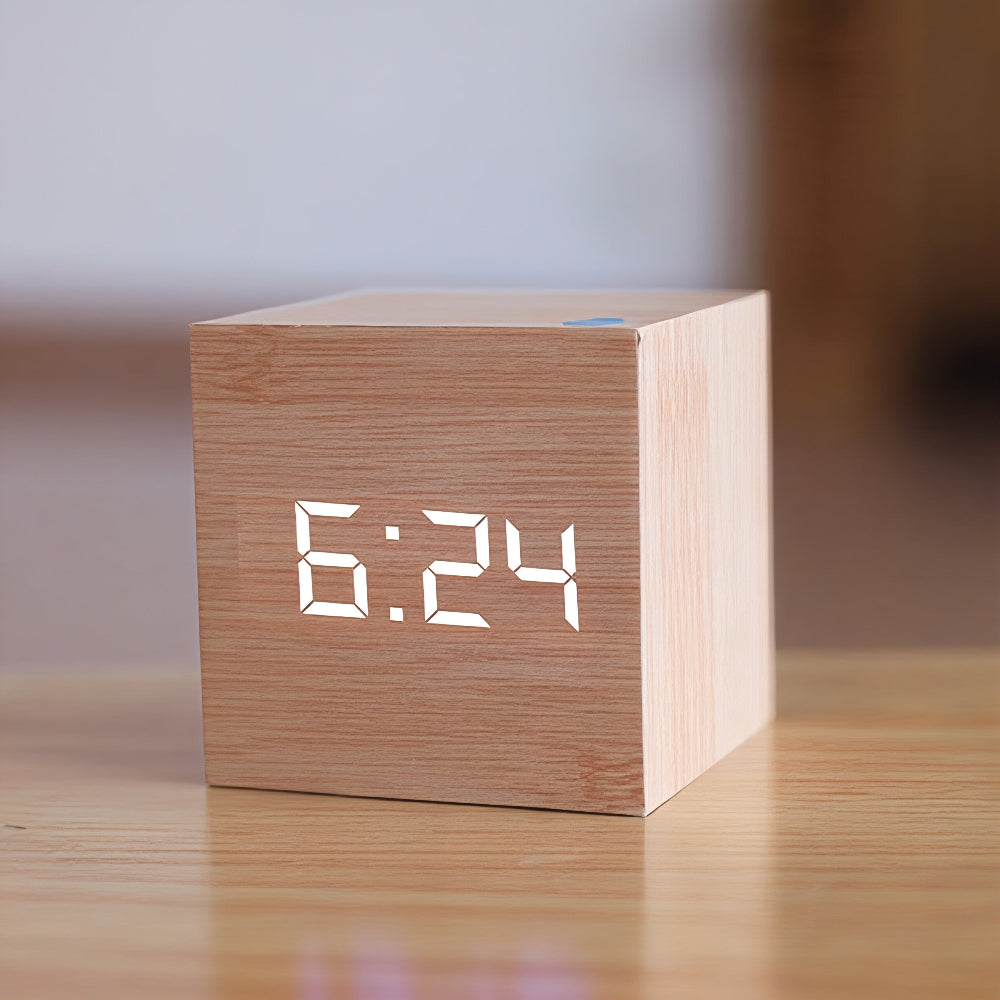BowLift | Digital Wooden LED Alarm Clock