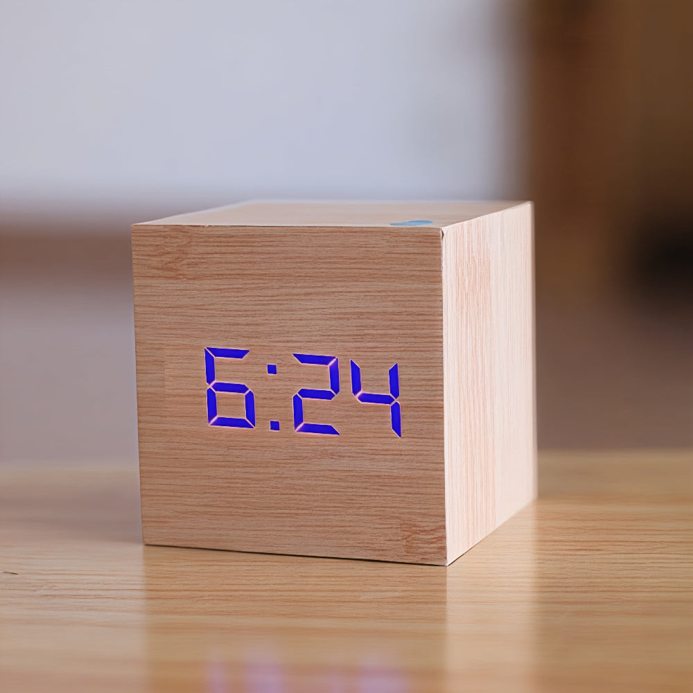 BowLift | Digital Wooden LED Alarm Clock