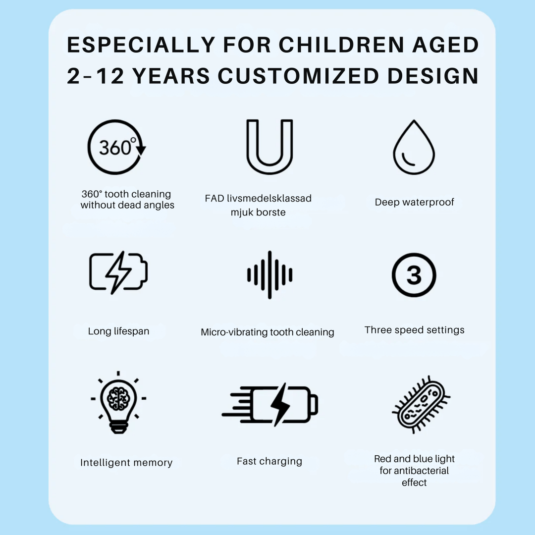 BowLift | DINO BRUSH – Electric Toothbrush for Kids with 360° Cleaning