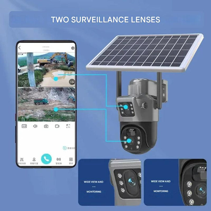 DualGuard Solar 4K – Wireless 4K Security Camera with Solar Panel and 4G | Bowlift