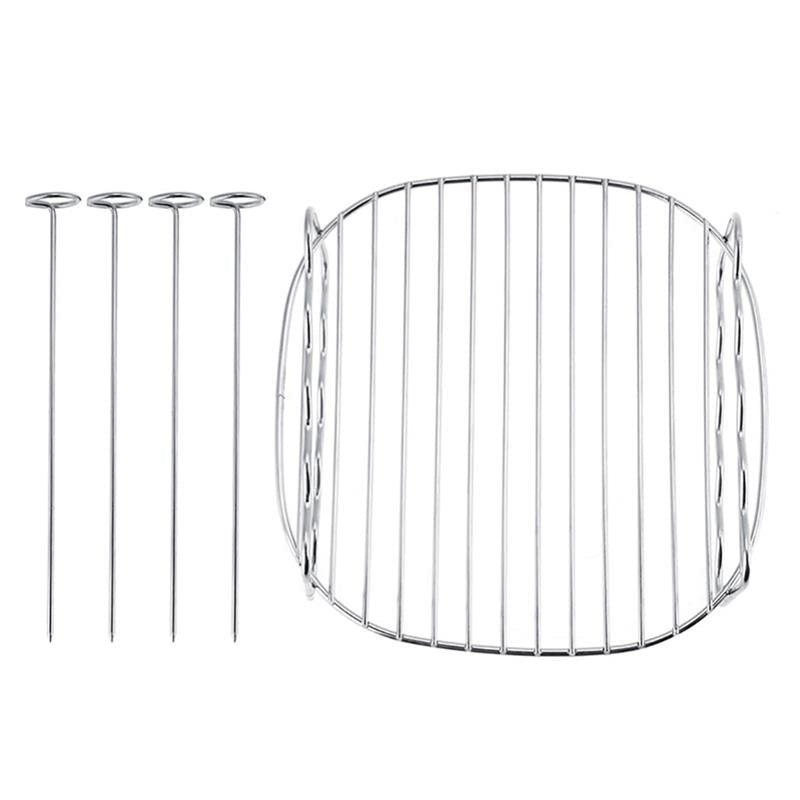 Double Layer Stainless steel Skewers Barbecue Rack BBQ Tray | Bowlift