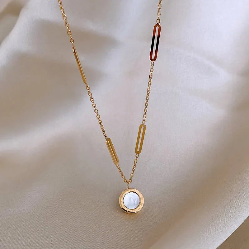 BowLift | Double Sided Roman Numeral Pendant Necklace