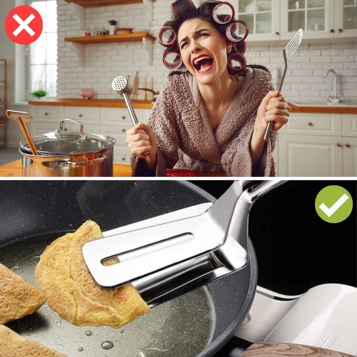 BowLift | Double-Sided Stainless Steel Spatula - DuoFlip