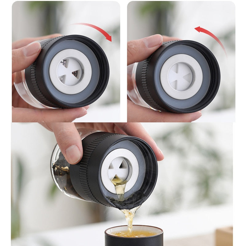 Double Wall Tea Glass Bottle Water Bottles With Tea Infuser Tumbler | Bowlift