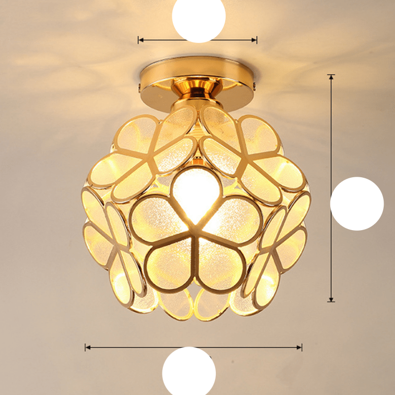 BowLift | Elegant Glass Ceiling Light in Floral Style