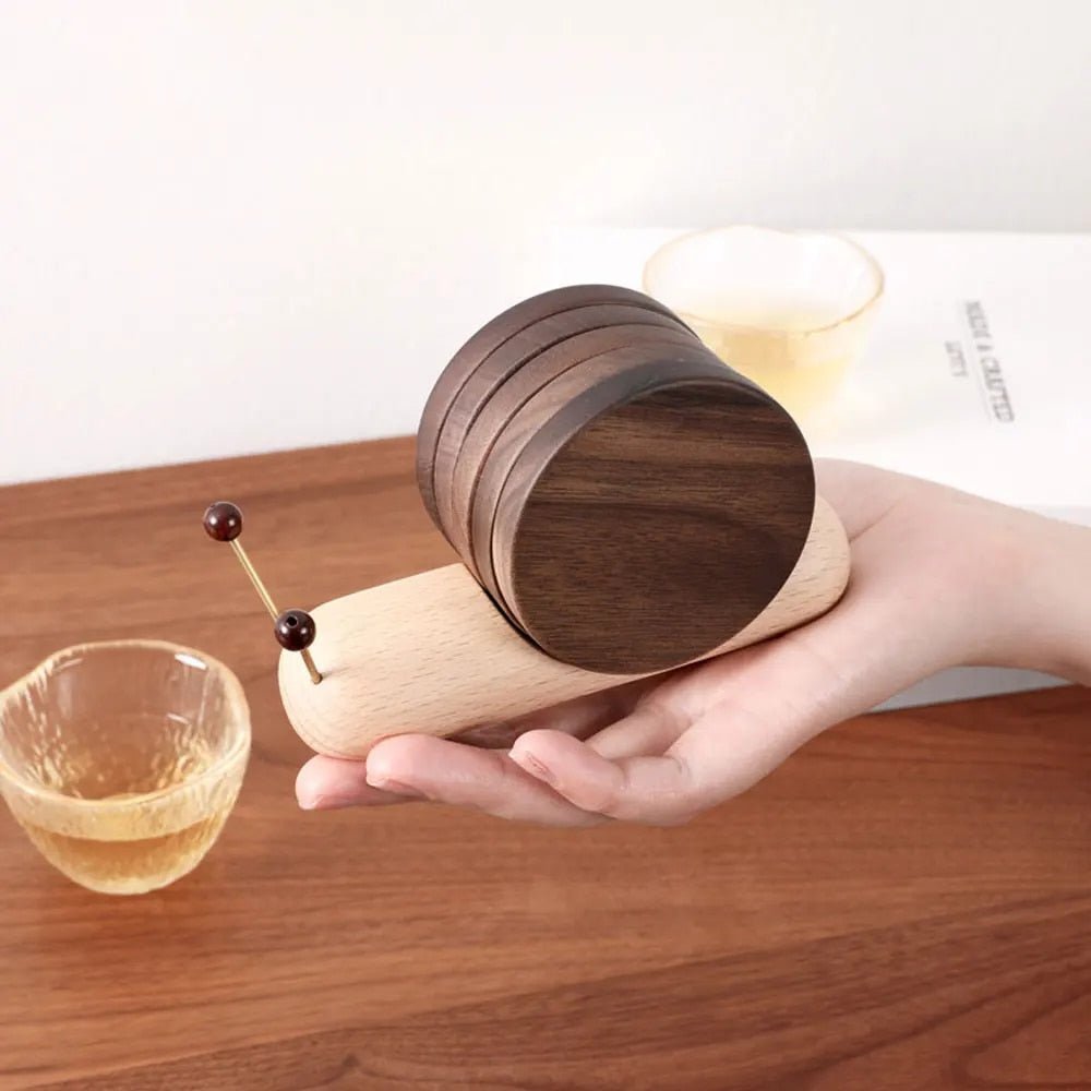 BowLift | Snail coaster set - Unique charm - Decorate coffee breaks - Elegant and functional