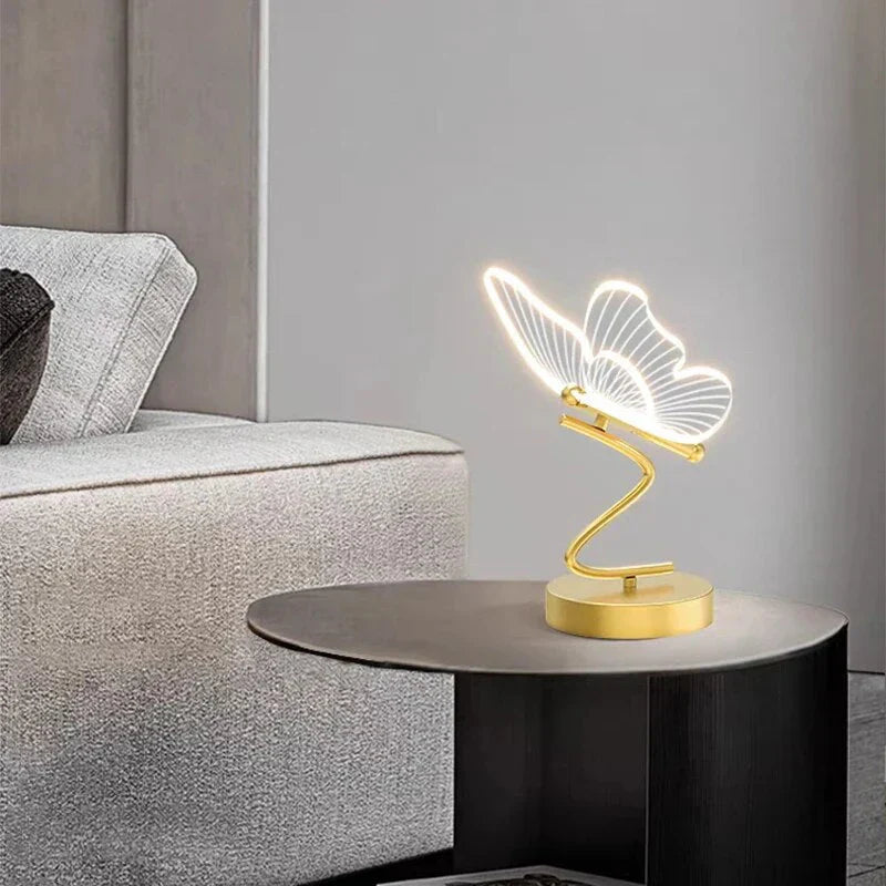 Elegant LED Table Lamp in Butterfly Design Bowlift
