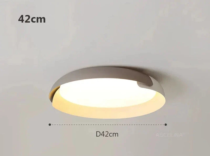 Modern ceiling light with wood pattern – Stylish LED lighting for living room | Bowlift