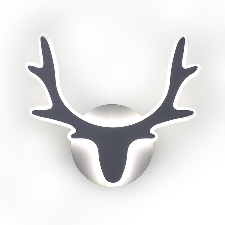 Wall lamp in Scandinavian style with deer antler decoration, modern LED lighting | Bowlift
