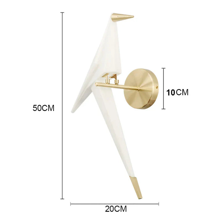 Modern Origami Crane Wall Light - Elegant LED Light for Living Spaces | Bowlift