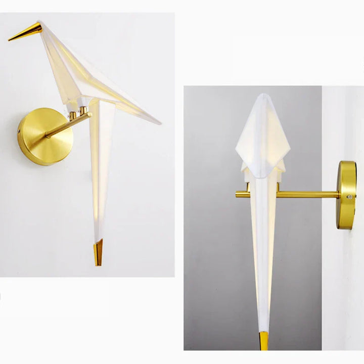 Modern Origami Crane Wall Light - Elegant LED Light for Living Spaces | Bowlift