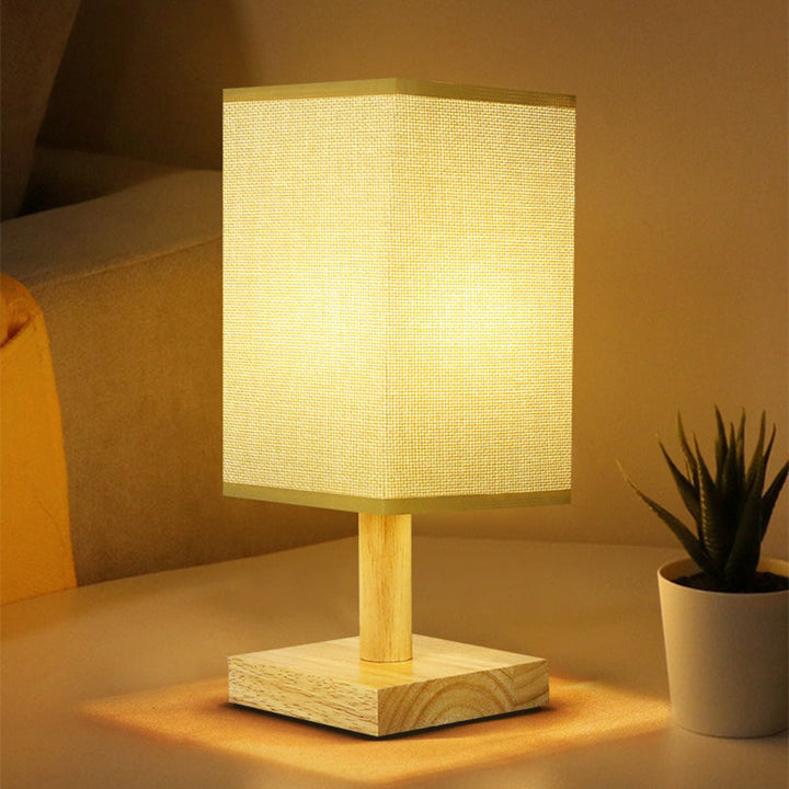 USB Table Lamp with Fabric Shade – Modern LED Nightstand Lamp for Bedroom & Office | Bowlift