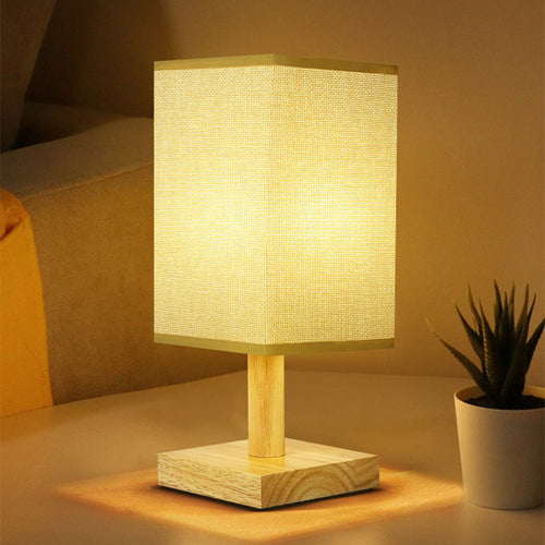 USB Table Lamp with Fabric Shade – Modern LED Nightstand Lamp for Bedroom & Office | Bowlift