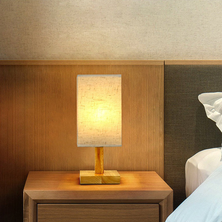 USB Table Lamp with Fabric Shade – Modern LED Nightstand Lamp for Bedroom & Office | Bowlift