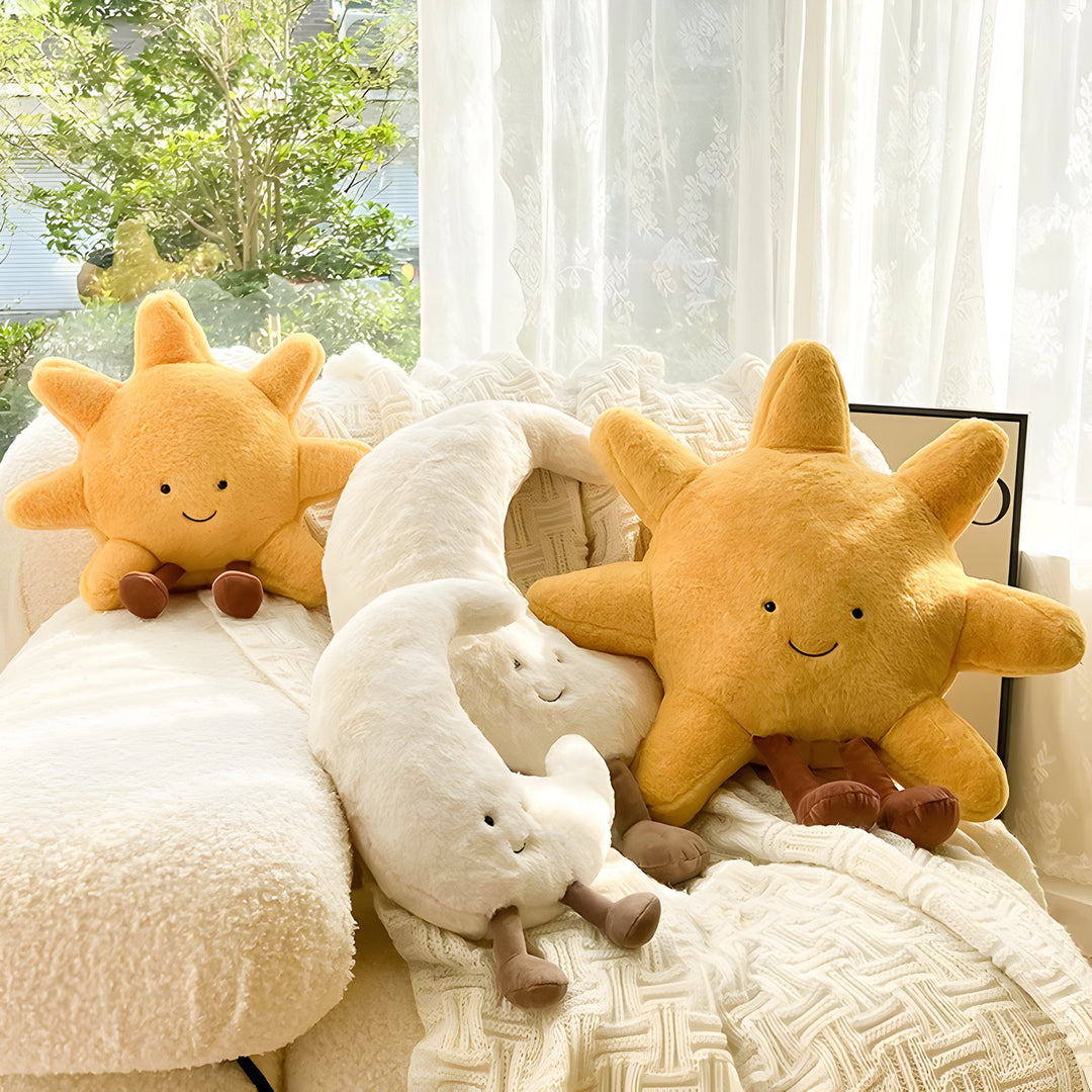 CloudMoon Cushion - Soft Moon and Sun Tatami Cushion | Bowlift