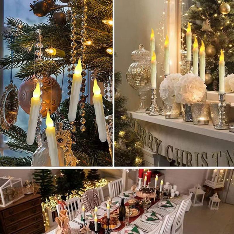 HALLOWEEN DECORATION CANDLES - 20PCS FLOATING CANDLES WITH WAND REMOTE - Bowlift