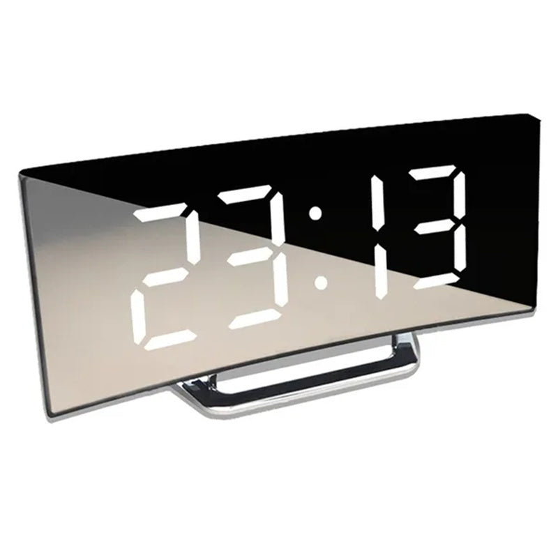 CurveTime Digital Alarm Clock – Compact Alarm Clock with Curved Display and Modern Design | Bowlift