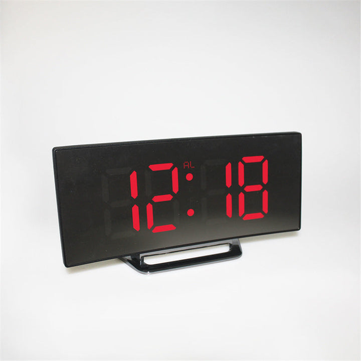 CurveTime Digital Alarm Clock – Compact Alarm Clock with Curved Display and Modern Design | Bowlift