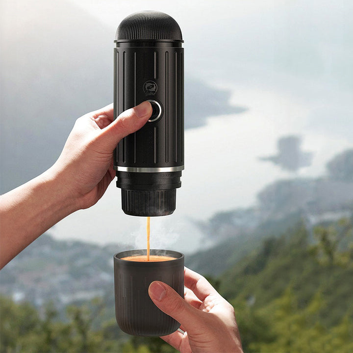 Self-Heating Portable Electric Espresso Machine with USB-C Charger For Ground Coffee & NS Capsules Bowlift