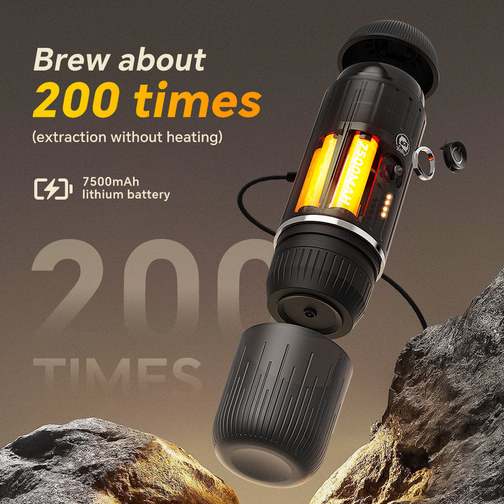 BowLift | Self-Heating Portable Electric Espresso Maker with USB-C Charger – Compatible with Ground Coffee & Nespresso Capsules