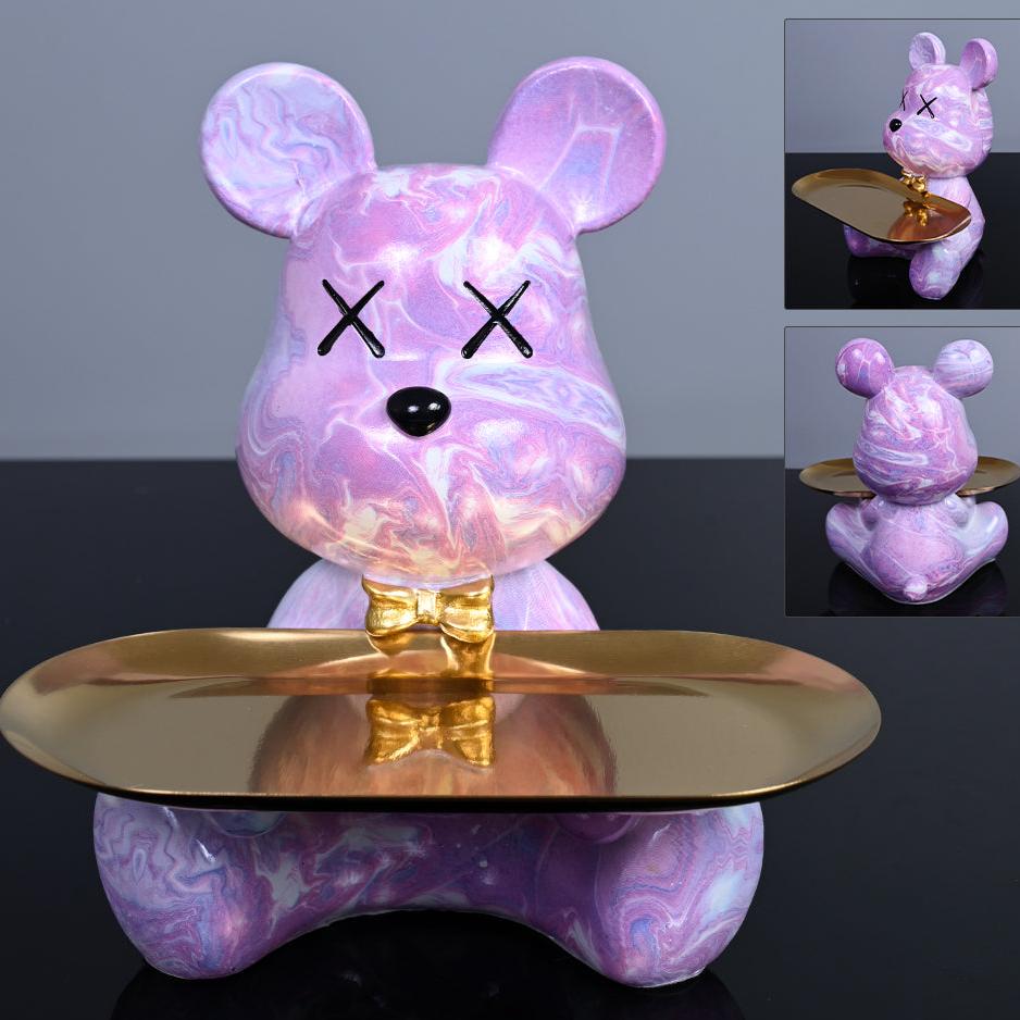BowLift | Decorative Bear with Tray for Modern Spaces