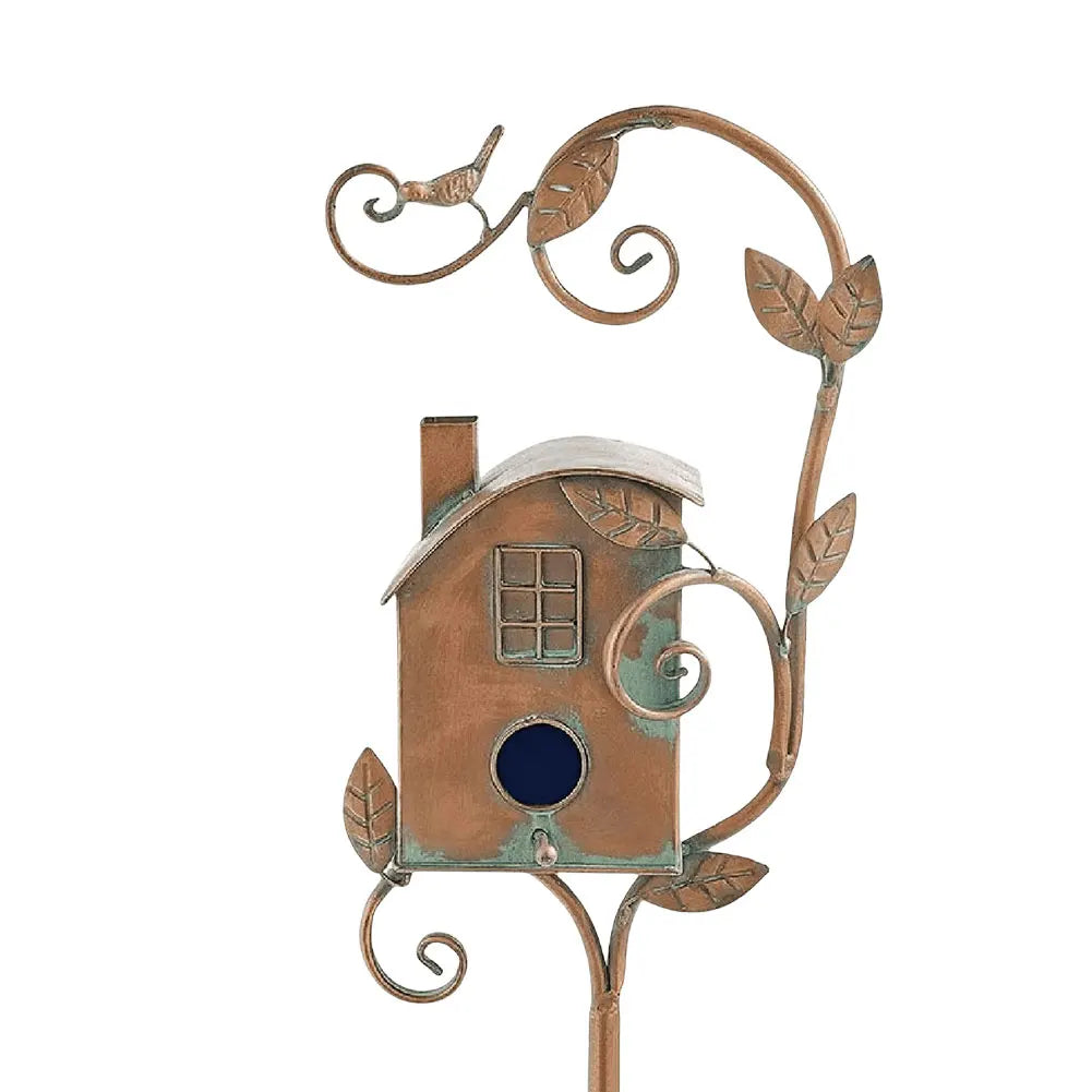 BowLift | Elegant metal base with a birdhouse stylish garden decoration!