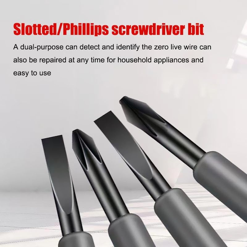 Magnetic screwdriver and test pen | Precision tool with double function | Bowlift