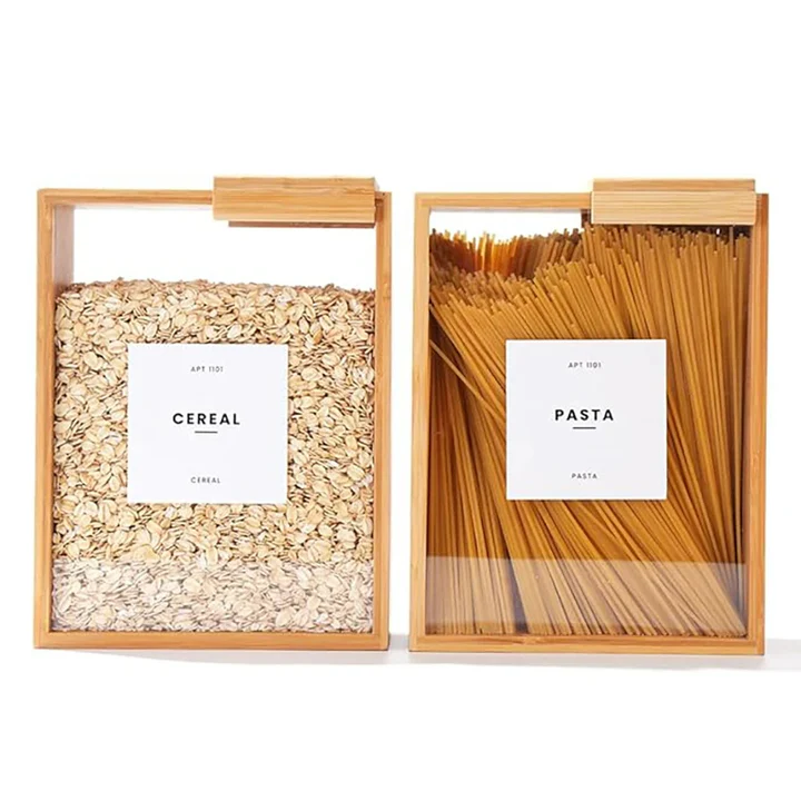 BowLift | Bamboo Cereal Dispenser and Food Storage Container