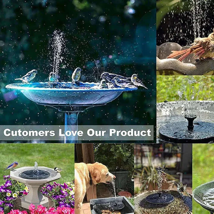 BowLift | Solar Fountain with 60 LED Lights
