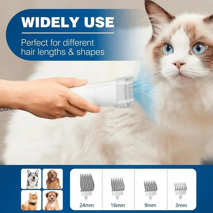BowLift | Low-Noise Dog Grooming Vacuum with Full Pet Hair Clippers and Brush Kit