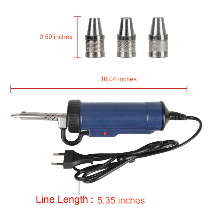BowLift | Desoldering Machine, Tin Sucker, Automatic Electric Solder with 3 Suction Nozzles