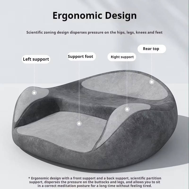 BowLift | Ergonomic Meditation Cushion, Memory Foam Support