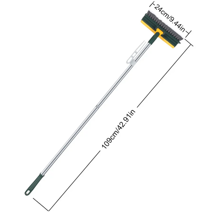 BowLift | Long Handle Floor Scrub Brush with Stiff Bristles