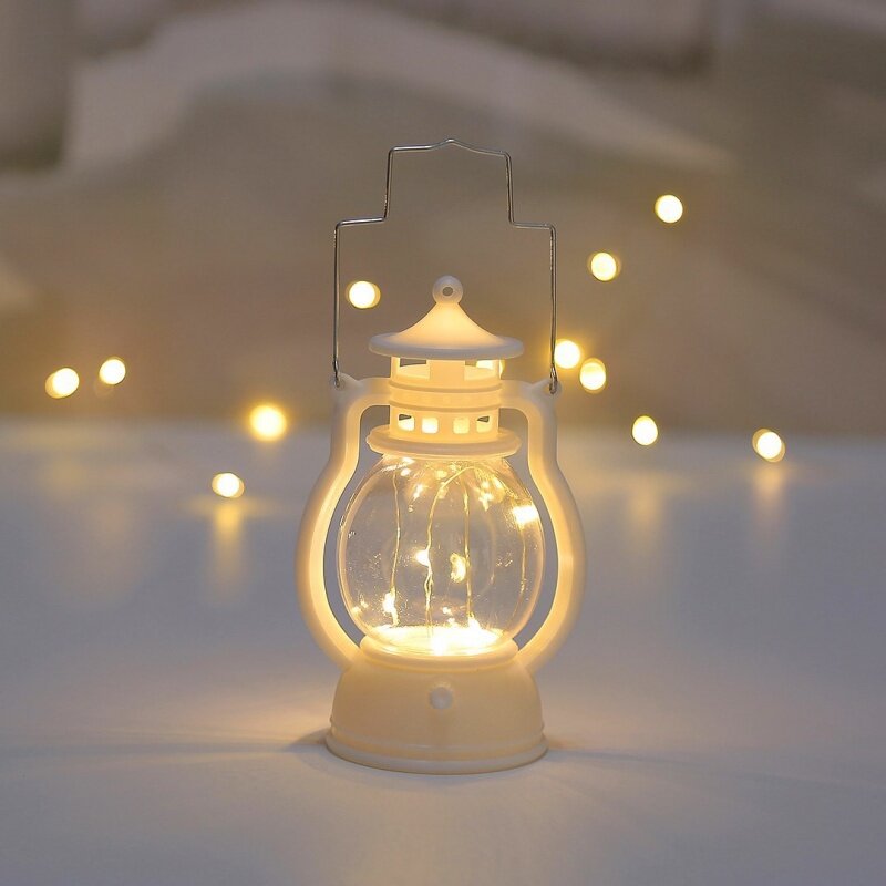 Battery-powered LED hanging lantern in antique design - Portable decorative lantern for indoor and outdoor use, ideal for garden & balcony | Bowlift