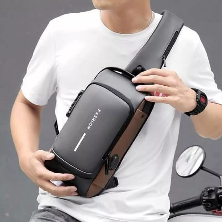 Security backpack with hidden zippers | Bowlift