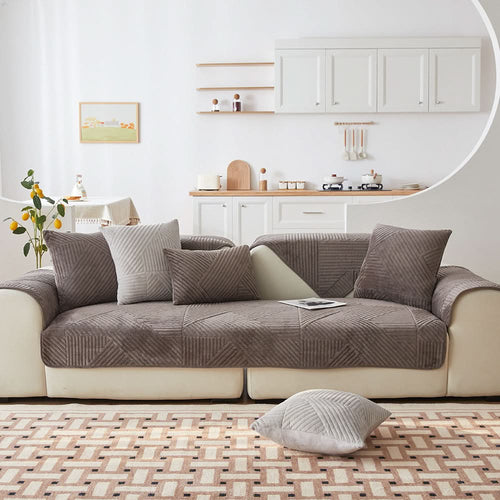 BowLift | PlushGrip – Non-slip plush sofa cover