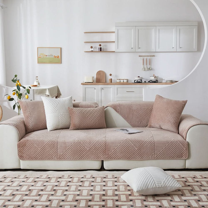 BowLift | PlushGrip – Non-slip plush sofa cover