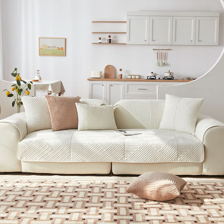 BowLift | PlushGrip – Non-slip plush sofa cover