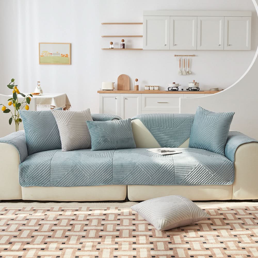 BowLift | PlushGrip – Non-slip plush sofa cover