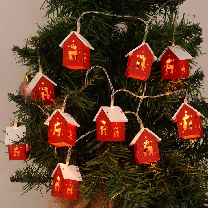 BowLift | Wooden Christmas houses with LED lighting for festive decoration